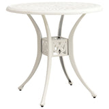 Bistro Set White Cast aluminium Medium Decorative Inlays 3070609
