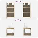 Bathroom Furniture Set 3 pcs Sonoma Oak 33 x 34.5 x 160 cm 3406065