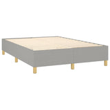 Box Spring Bed Frame Light Grey Double Fabric 3121208