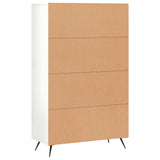 Highboard High Gloss White 69.5x31x115 cm Engineered Wood 828206