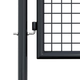 Mesh Garden Gate Galvanised Steel 100x75 cm Grey 145771