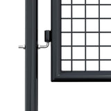 ZNTS Mesh Garden Gate Galvanised Steel 100x125 cm Grey 145771