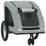 Pet Bike Trailer Grey Oxford Fabric and Iron 93986