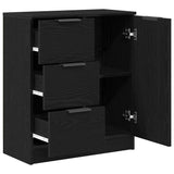 Sideboard with Drawer Black Oak 60 x 30 x 70 cm Engineered Wood 862737