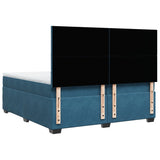 Box Spring Bed with Mattress Blue 200x200 cm Velvet 3291006