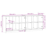 Bookcase with Doors Black 204x37x75 cm Engineered Wood 3206532