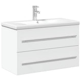 Bathroom Sink Cabinet with Built-in Basin White 3278776