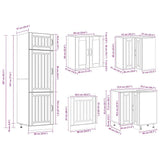 14 Piece Kitchen Cabinet Set Lucca Smoked Oak Engineered Wood 3314986