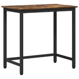 Table Smoked Oak 100 x 50 x 76.5 cm Engineered Wood and Steel 873770