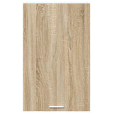 Hanging Cabinet with Door Sonoma Oak and White 50 x 31 x 80 cm 884268