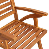 Garden Chair Set of 6 Brown Solid acacia wood Standard Durable 3075173