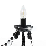 Chandelier with Beads Black 8 x E14 Bulbs 281605