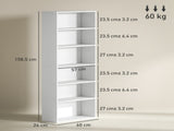 Six Shelf Bookcase - White T3398P344753