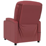 Massage Chair Wine Red Faux Leather 321315
