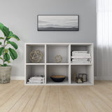 Book Cabinet/Sideboard High Gloss White 66x30x98 cm Engineered Wood 800348