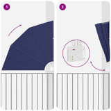 Balcony Privacy Screen 140 x 140 cm Polyester Navy Blue 42000924