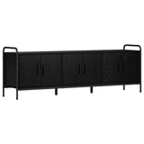 TV Cabinet 146 x 33 x 50 cm Black Oak Engineered Wood 8013740