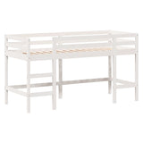 Loft Bed with Ladder and Roof without Mattress White 90x200 cm 3282031