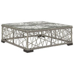 5 Piece Garden Lounge Set with Cushions Poly Rattan Grey 46813