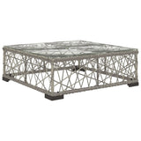 5 Piece Garden Lounge Set with Cushions Poly Rattan Grey 46813