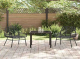 Garden Dining Set 3 pcs Black Poly Rattan 3380841