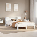 Bookcase Bed without Mattress White 120x200cm Solid Wood Pine 3322514