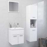 Bathroom Furniture Set White Engineered Wood 3071126