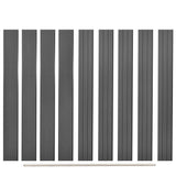 Replacement Fence Boards 9 pcs WPC 170 cm Grey 45040