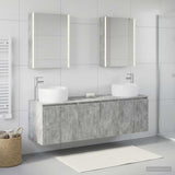 Bathroom Cabinet Set 5 pcs Concrete Grey Engineered Wood 3406530