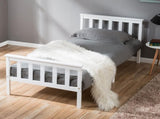 Single Bed White 3ft Solid Pine Wooden Bed Frame for Adults, Kids 190 x 90 cm WF038853KAA