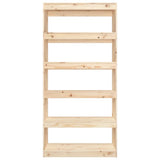 Book Cabinet/Room Divider 80x30x167.4 cm Solid Wood Pine 808198