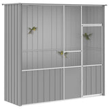Bird Cage Grey 215x78x200 cm Galvanised Steel 172345