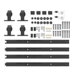 Sliding Door Hardware Kit 213,5 cm Steel Black 3295732