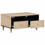 ZNTS Coffee Table 80x54x40 cm Solid Wood Mango 358261