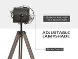 Floor Lamp with Adjustable Tripod for Living Room Bedroom, Vintage Spotlight Reading Lamp with Wood T3398P342225
