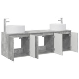 Bathroom Cabinet Set 3 pcs Concrete Grey 49.5 x 44.5 x 65.5 cm 3405730