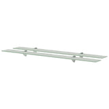 Floating Shelves 2 pcs Glass 100x10 cm 8 mm 3051517