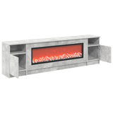 Electric Fireplace Concrete 165 x 28.5 x 47 cm Engineered wood 8021186
