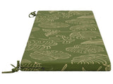 2-Piece Bench Cushions SOEST 2 pcs 100% Polyester Leaf Design 949009