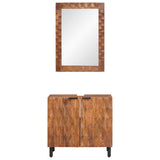 Bathroom Sets 2 pcs Acacia Brown Winish Solid Mango Wood 3310036
