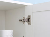 Tall Bathroom Storage Cabinet with Mirror, Narrow Bathroom Unit, Freestanding Bathroom Cupboard with T3398P344167