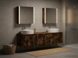 Bathroom Cabinet Set 5 pcs Smoked Oak Engineered Wood 3406451