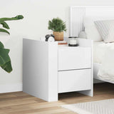 Bedside Cabinet White 45x50x50 cm Engineered Wood 848283