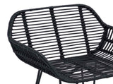 Bar Chair 2 pcs 55 x 52 x 105 cm Rattan and Iron 42011555