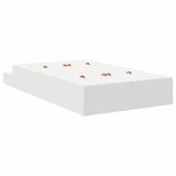 Storage Bed Frame with Drawer White 120 cm Engineered Wood 3335685