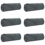 Throw Blankets 6 pcs Dark Grey 350 x 270 cm Fleece 42017145