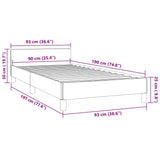 Bed Frame without Mattress White 90x190cm Single Faux Leather 349897