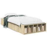 Bed Frame without Mattress Sonoma Oak 75x190 cm Small Single 3280624