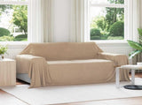 Throw Blankets 6 pcs Camel 280 x 210 cm Fleece 42017141