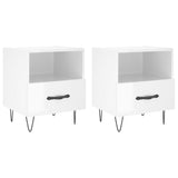 Bedside Cabinets 2 pcs High Gloss White 40x35x47.5 cm Engineered Wood 827425